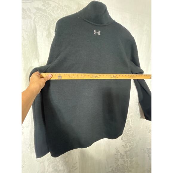 Under Armour Pullover Fleece Black XXL NEW Loose Zip Pockets Specialist Henley - Picture 7 of 8
